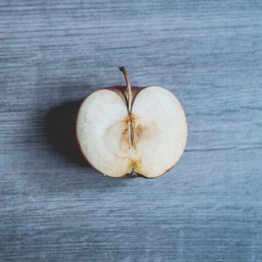 A cut apple starting to brown